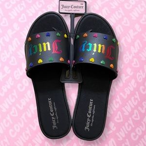Juicy Couture rainbow slides